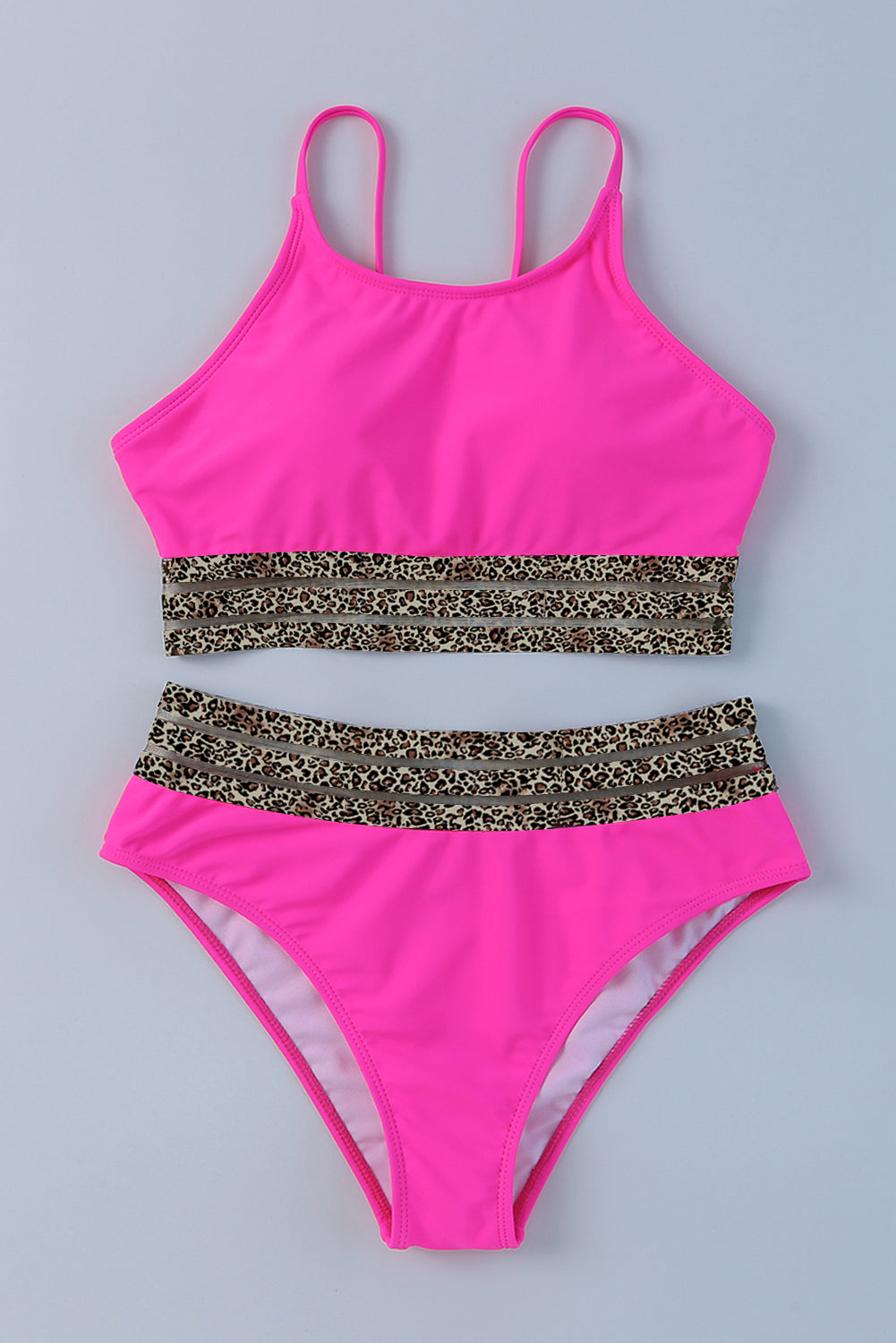 Women's Swimsuit with 2-Piece Bikini Mesh Trim