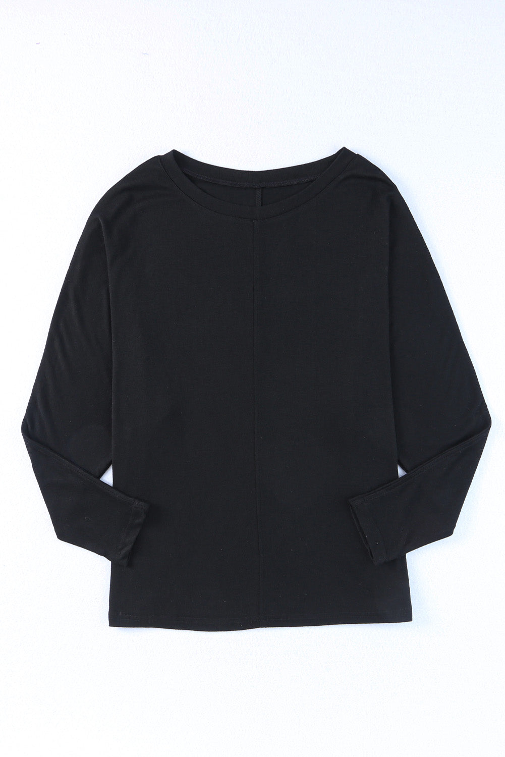 Women's Top Featuring Solid Color Long-Sleeve