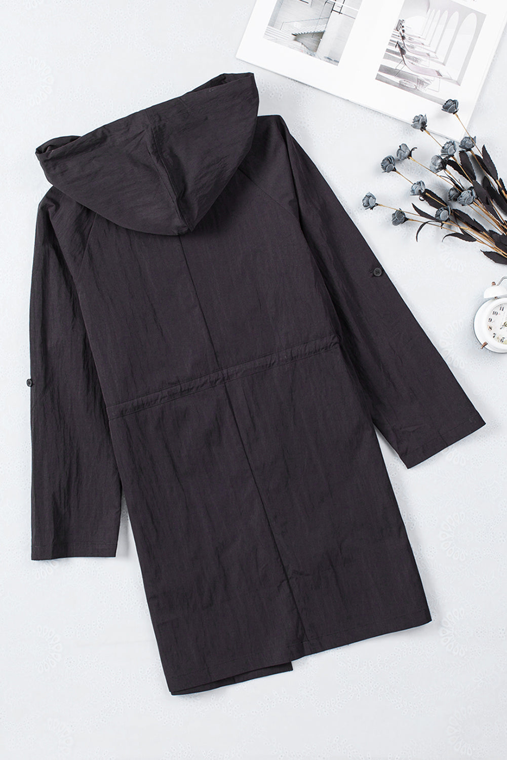 Women's Outerwear with Hooded Turndown Collar