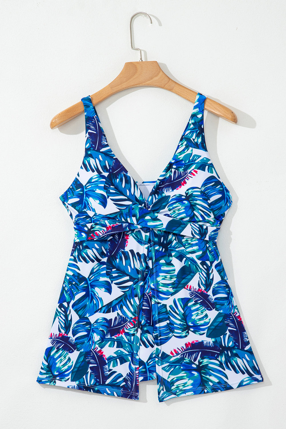 Floral Print Padded V Neck Tankini Top