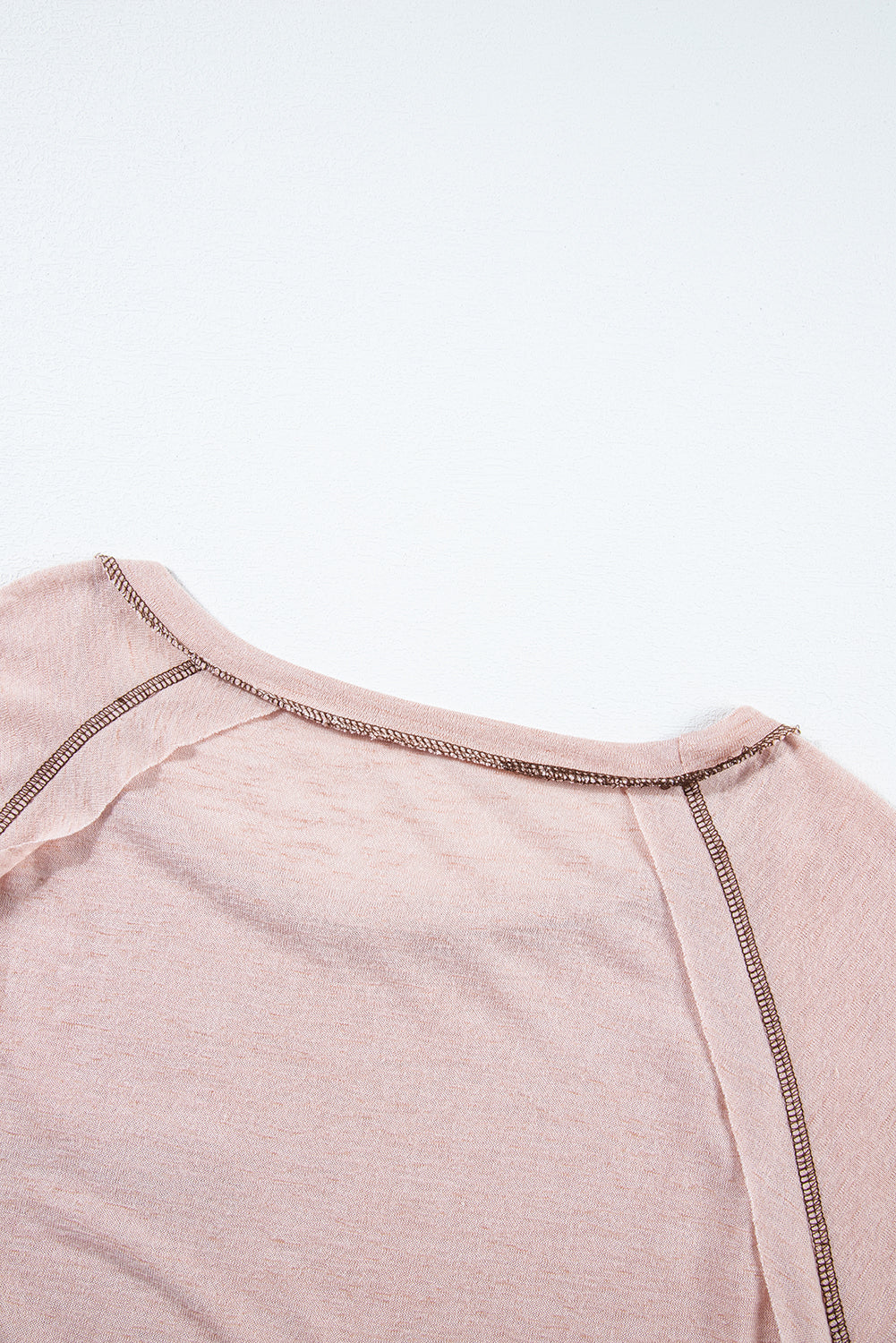 Women's T-shirt with Loose Exposed Seam Detail