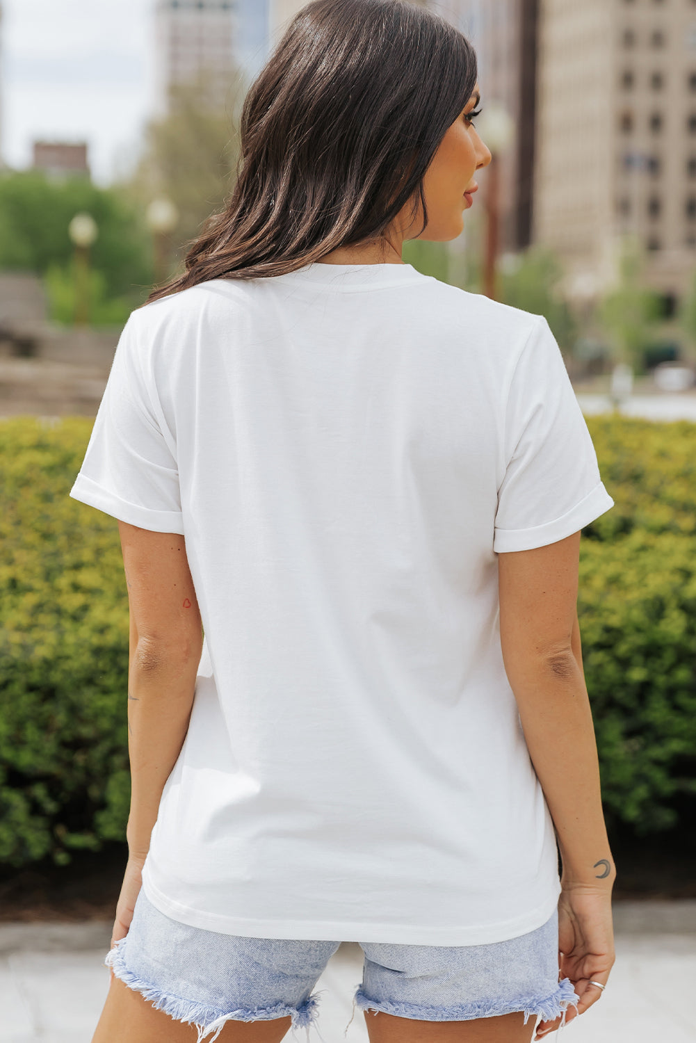Women's NASHVILLE MUSIC CITY Graphic-Print Crew Neck Tee