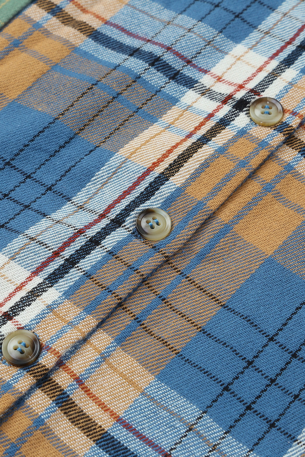 Shacket for Women Chest-Pocket Detail Button Up Plaid
