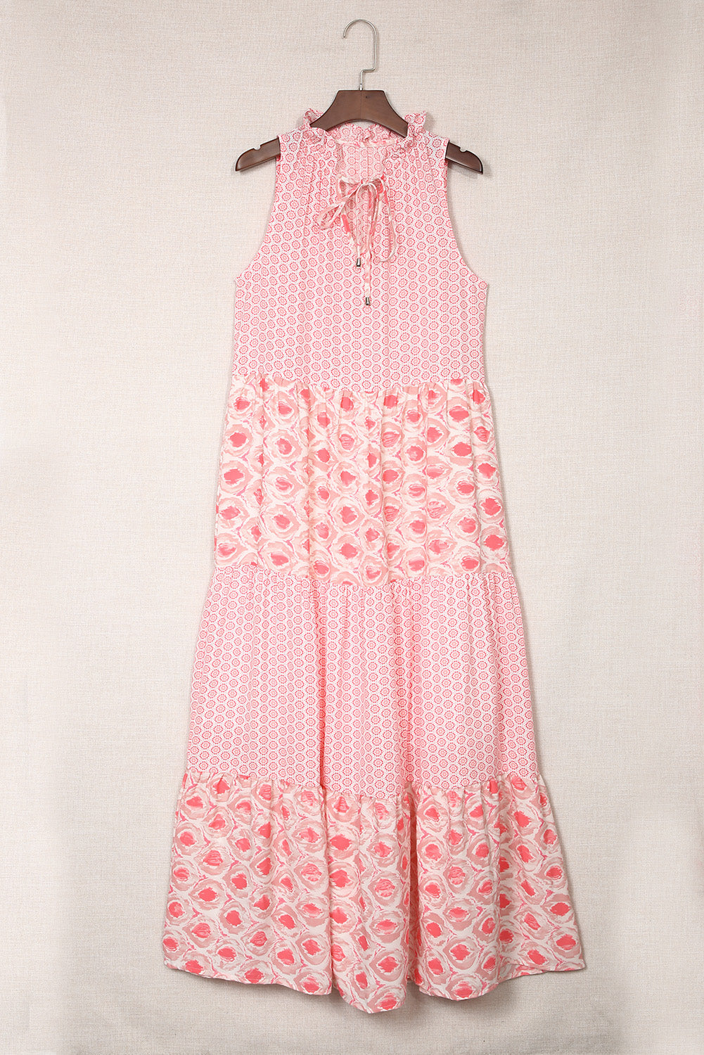Women's Split Neck Sleeveless Maxi Dress