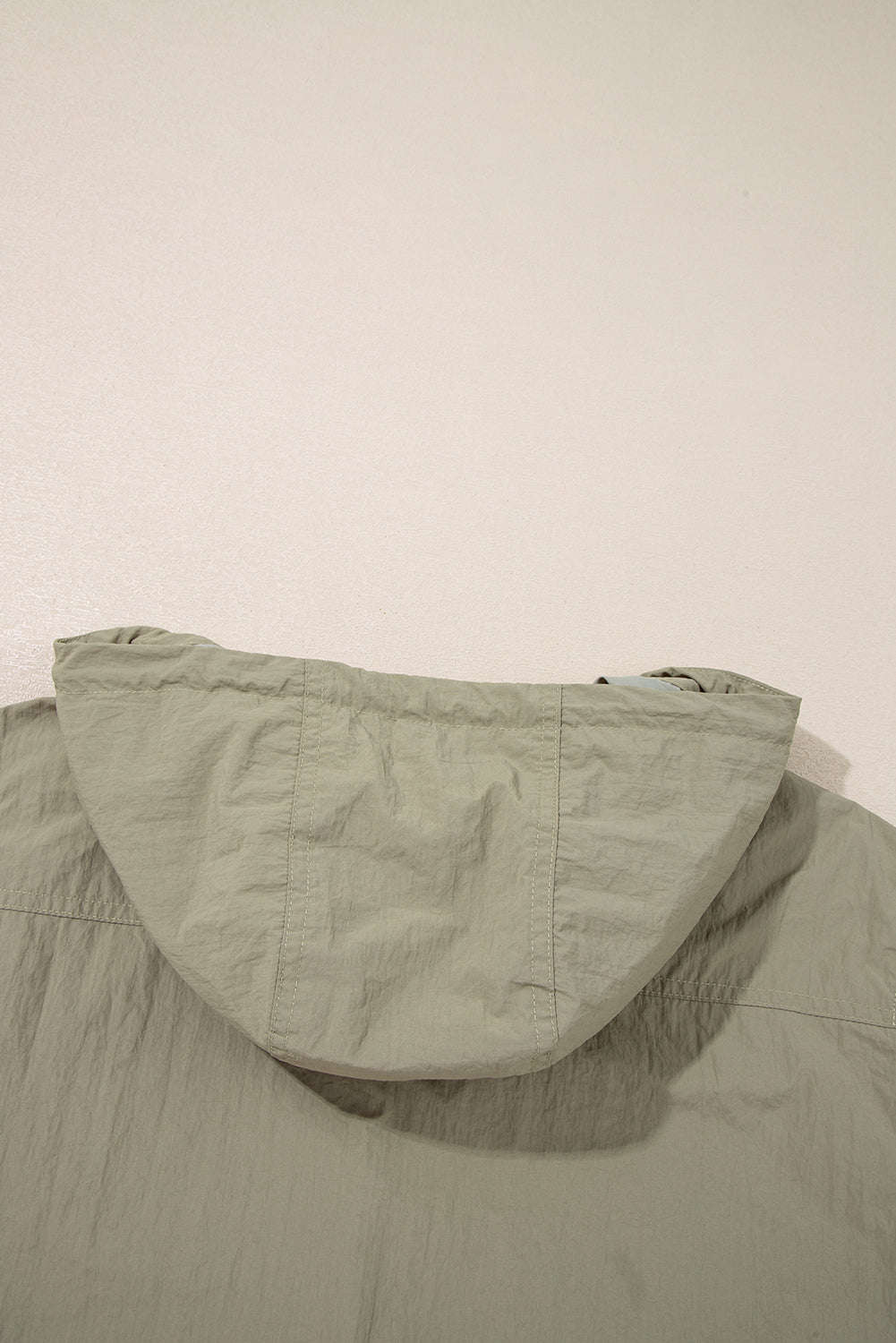 Zip Laurel Green Pocket Cropped Hooded Utility Jacket