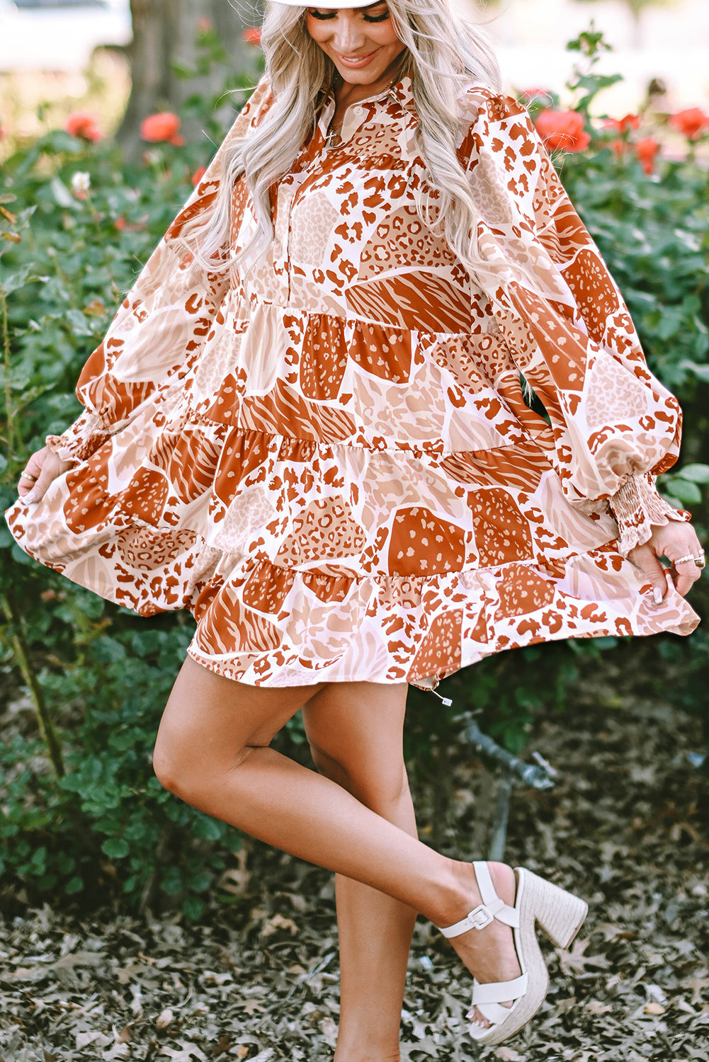 Women's Dress with Swing Multi Pattern