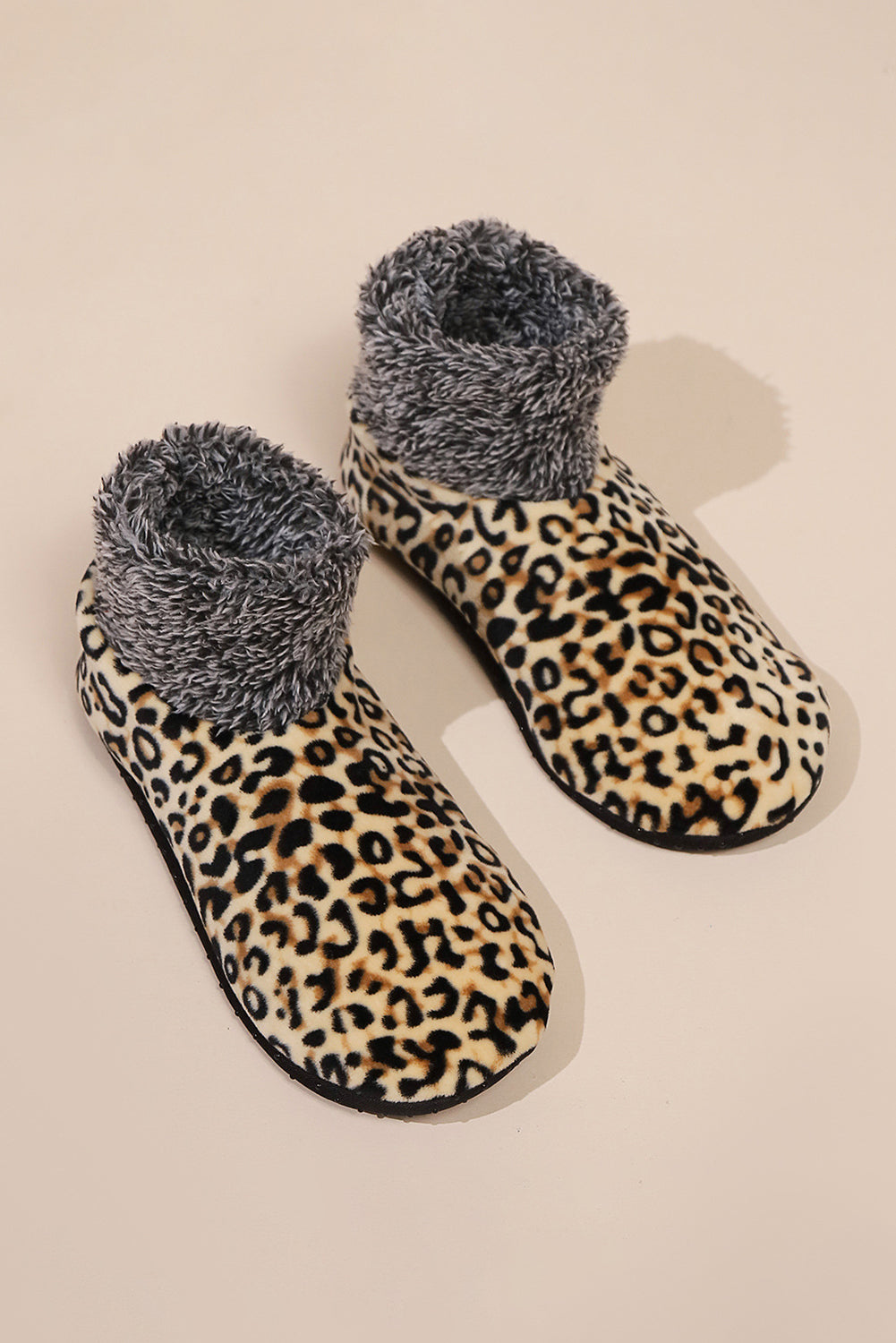 Leopard-Print Thermal Lined Socks