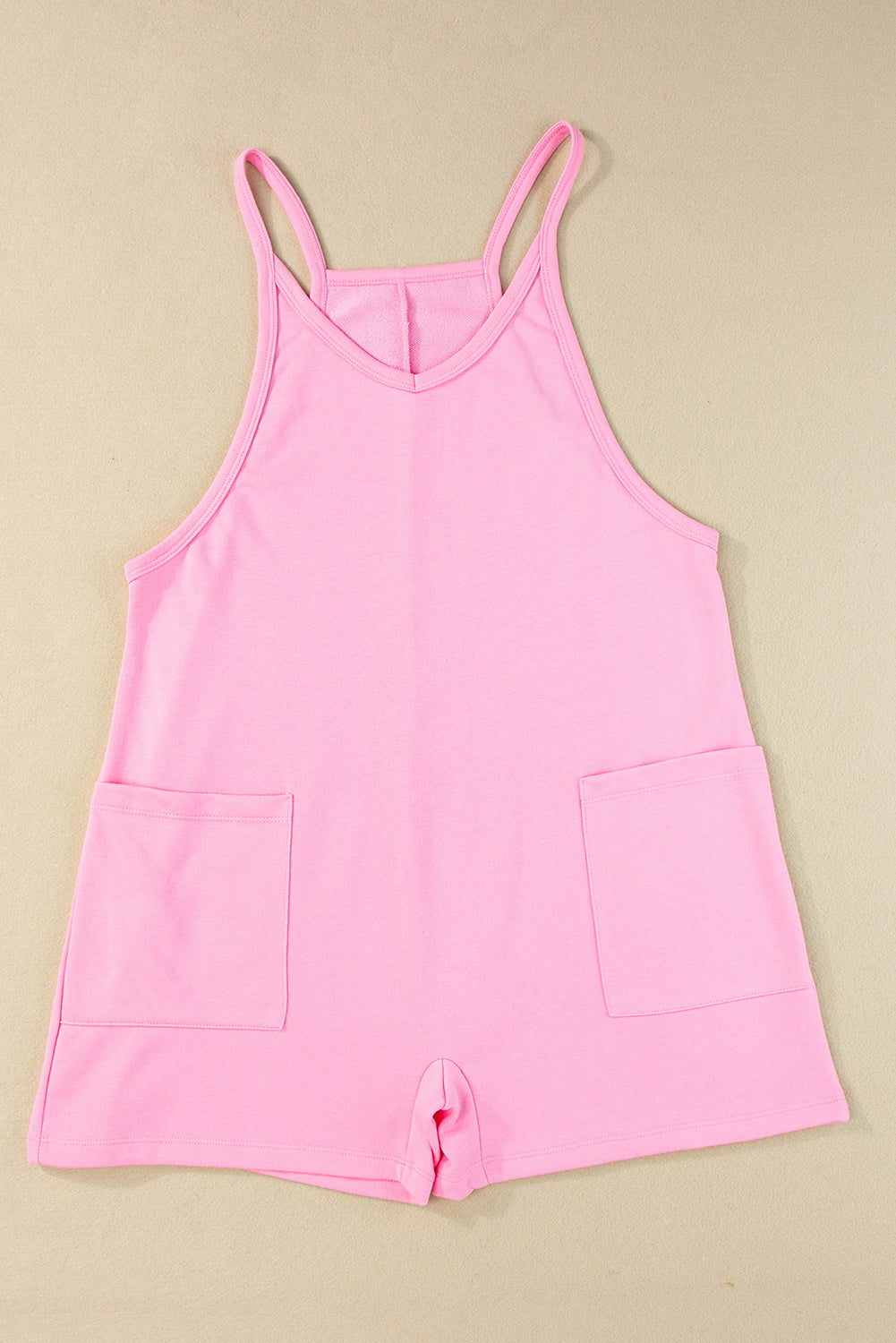 Women's Romper with V Neck Jersey Sleeveless
