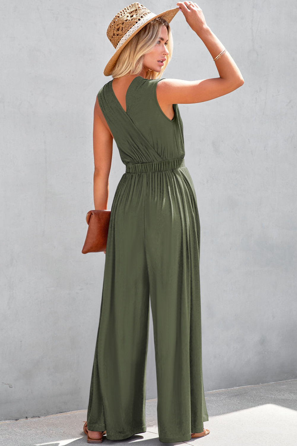 Jumpsuit for Women Crisscross Wide-Leg Open-Back