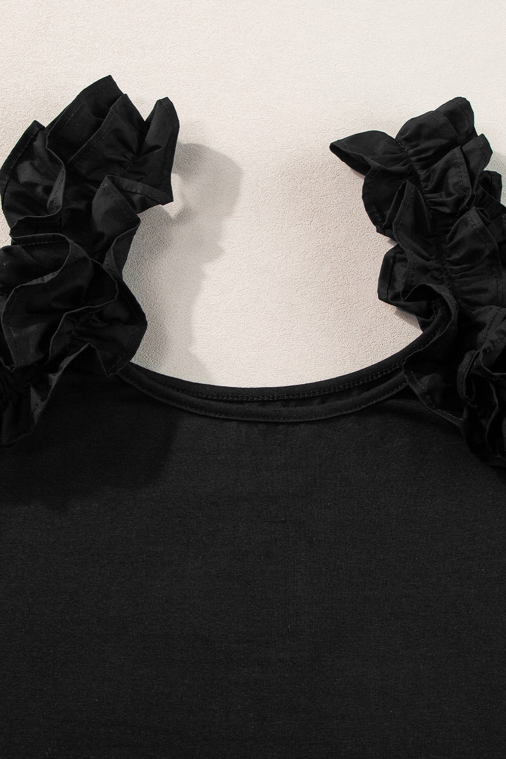 Women's Tank Top Featuring Ruffle-Trimmed Straps Slim