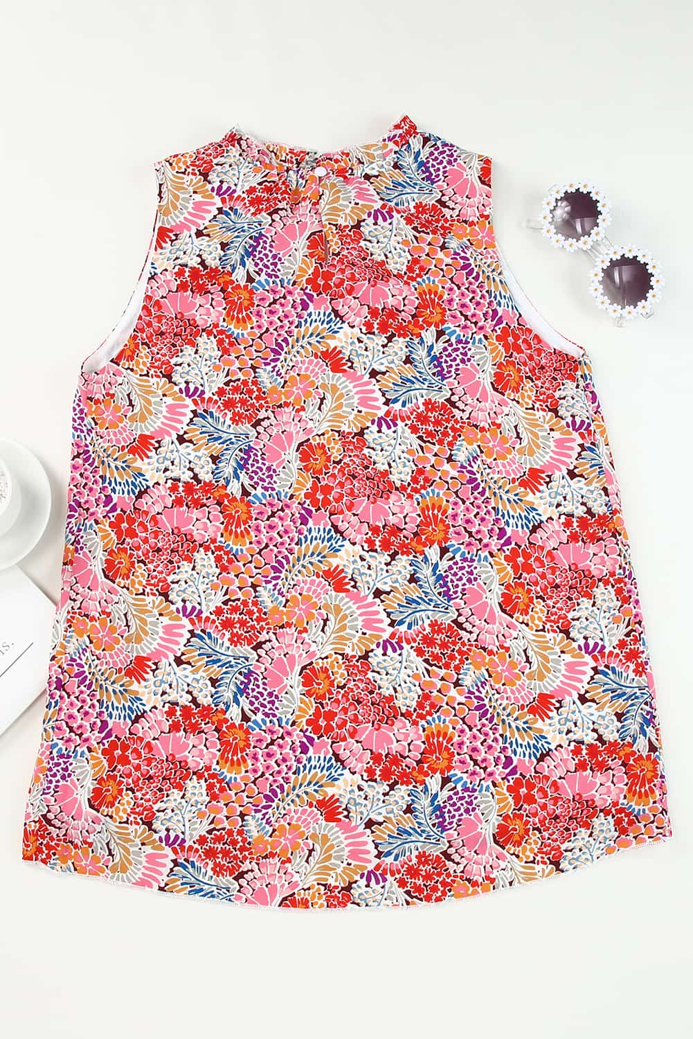 Women's Tank Top Featuring Floral-Print Print Relaxed