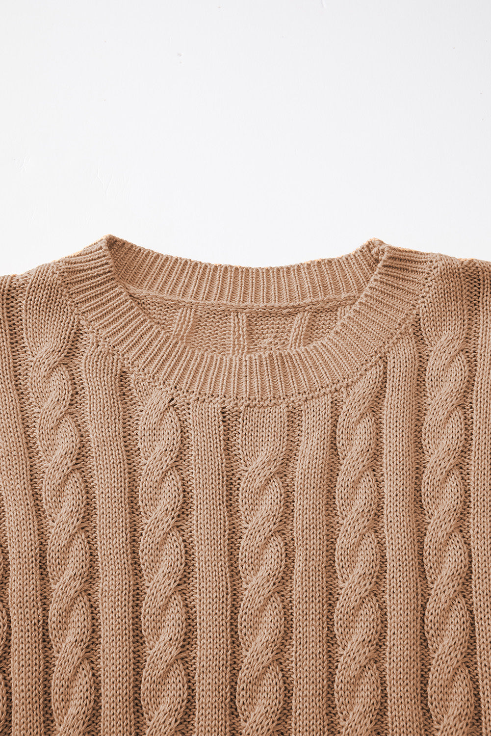 Cable Knit Short Sleeve Sweater
