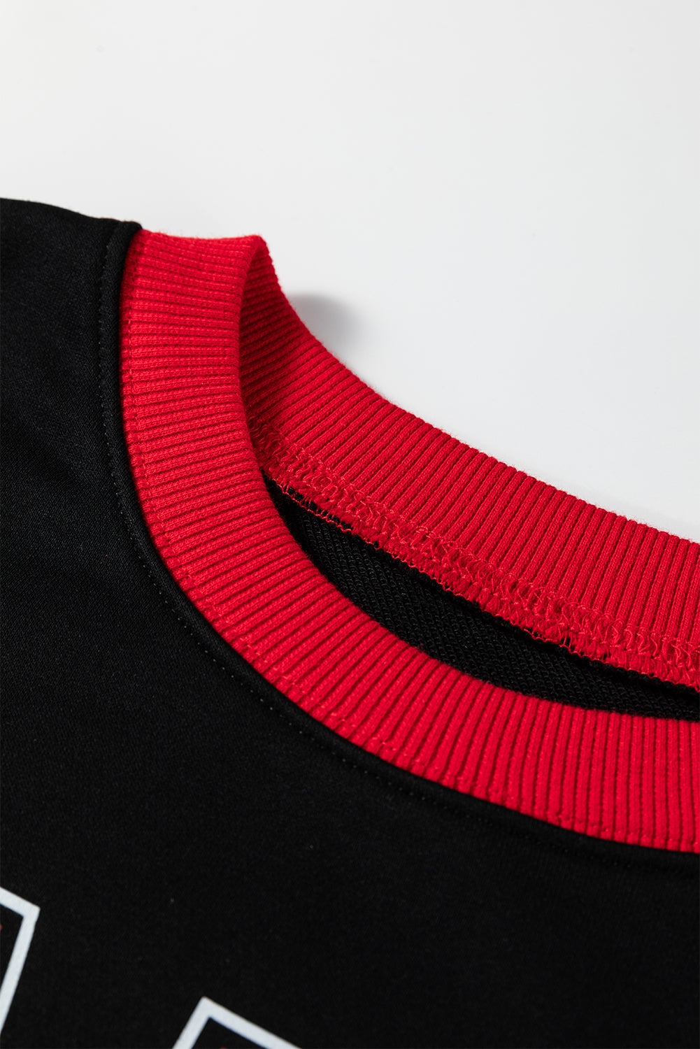 GAME DAY Letter Graphic Varsity Striped Detail Baggy Sweatshirt Style