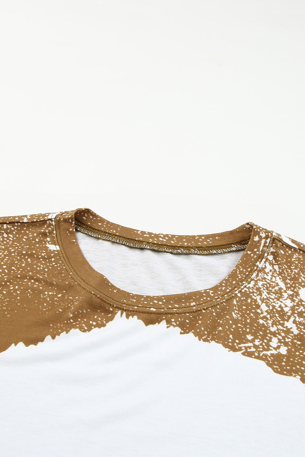 Top for Women Bleached Blank Crew Neck