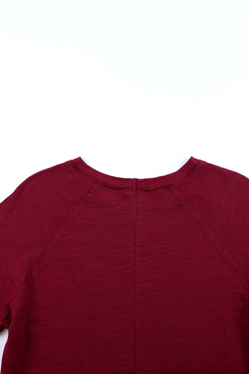 Women's Top Featuring Long-Sleeve Solid Crew Neck