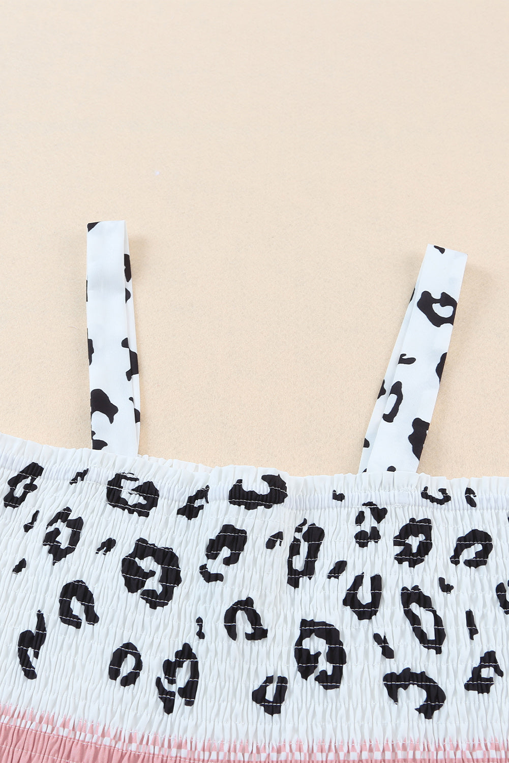 Women's Jumpsuit Featuring Pocket-Detail Leopard-Print Color-Block Mix Print
