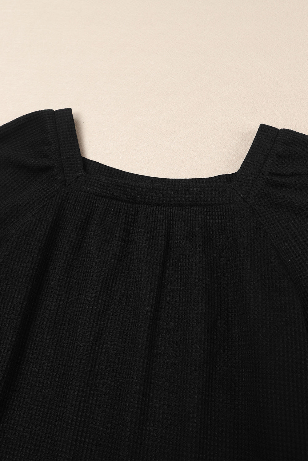 Women's Scoop Neck Waffle Knit Top