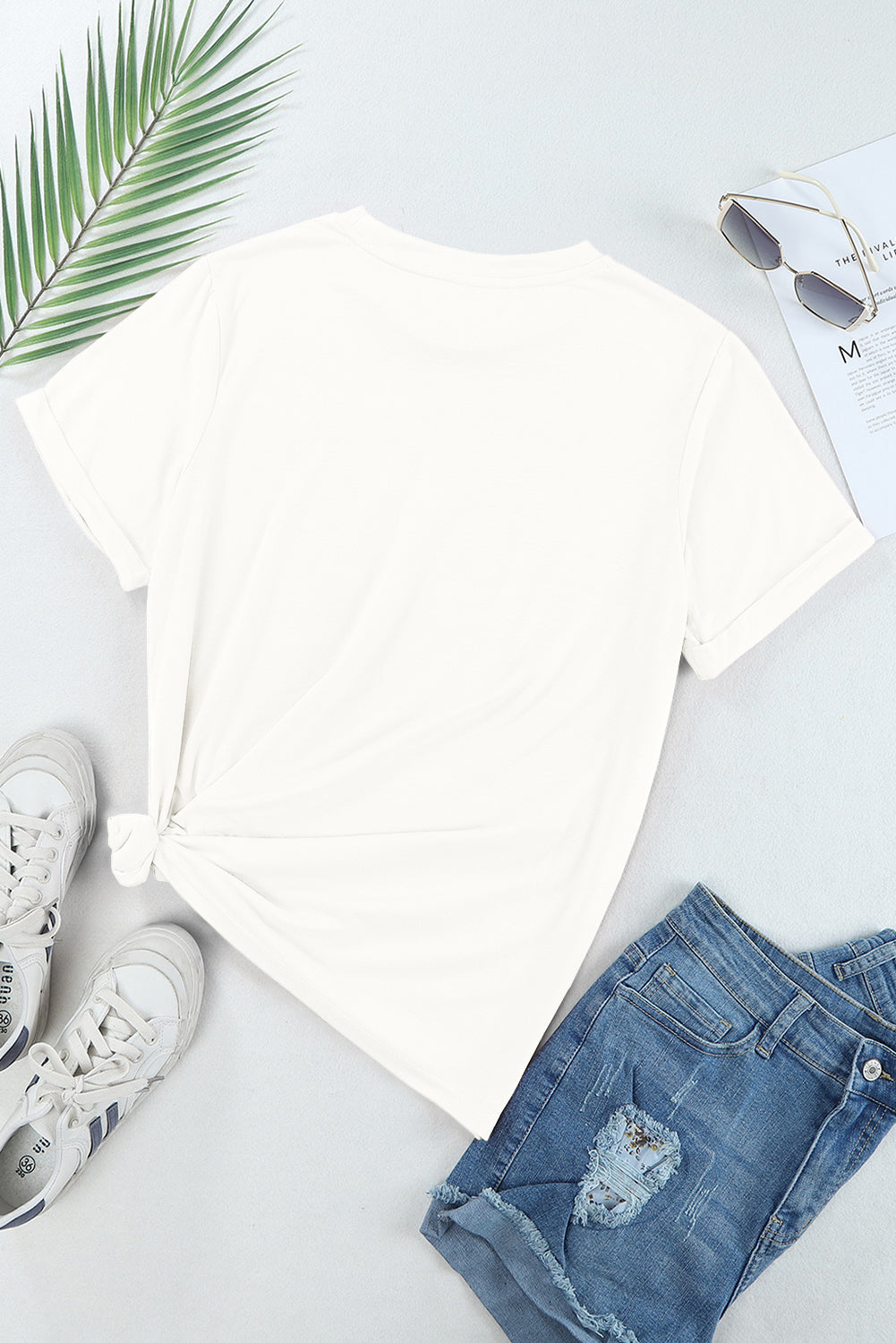 Tee for Women Everyday Plain Crew Neck