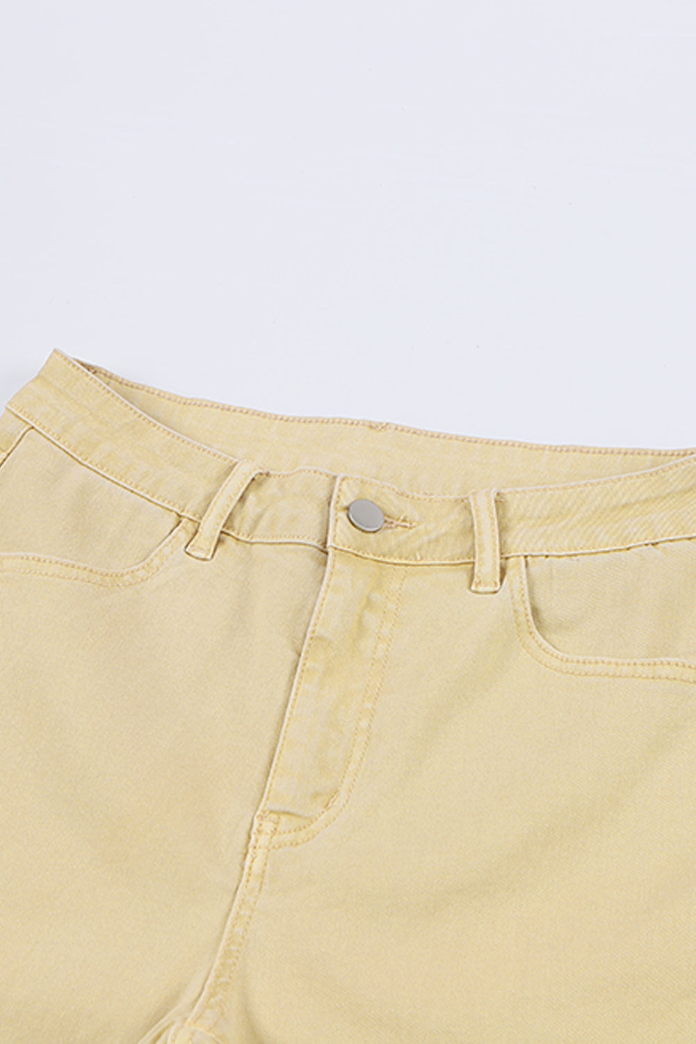 Women's Jeans Featuring Raw Edge Mid Waist Flared