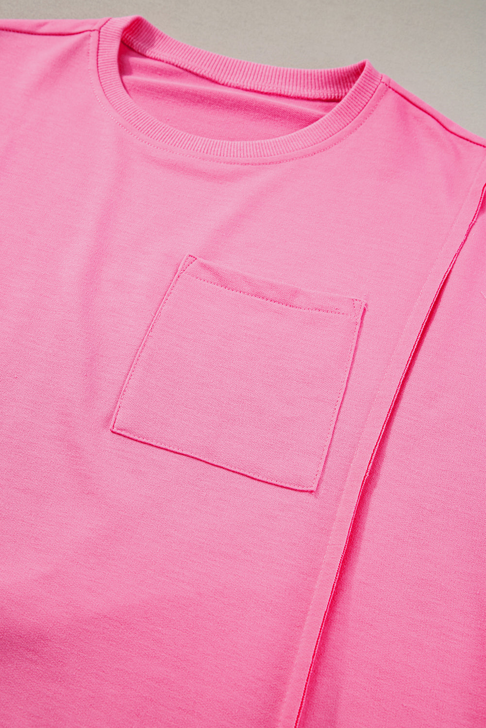 T Shirt for Women Split Loose Exposed Seam
