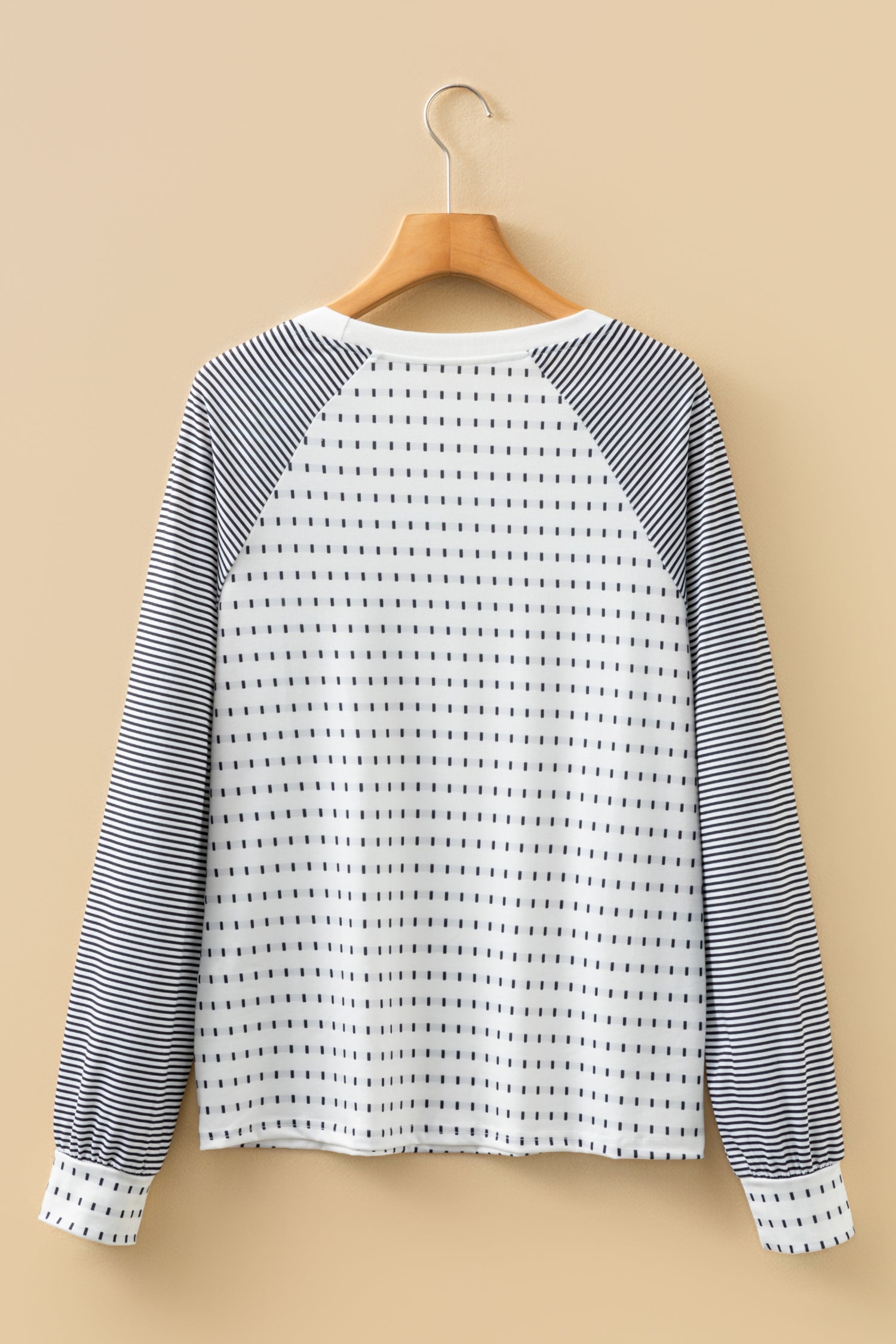 Raglan Patchwork Long-Sleeved Tee