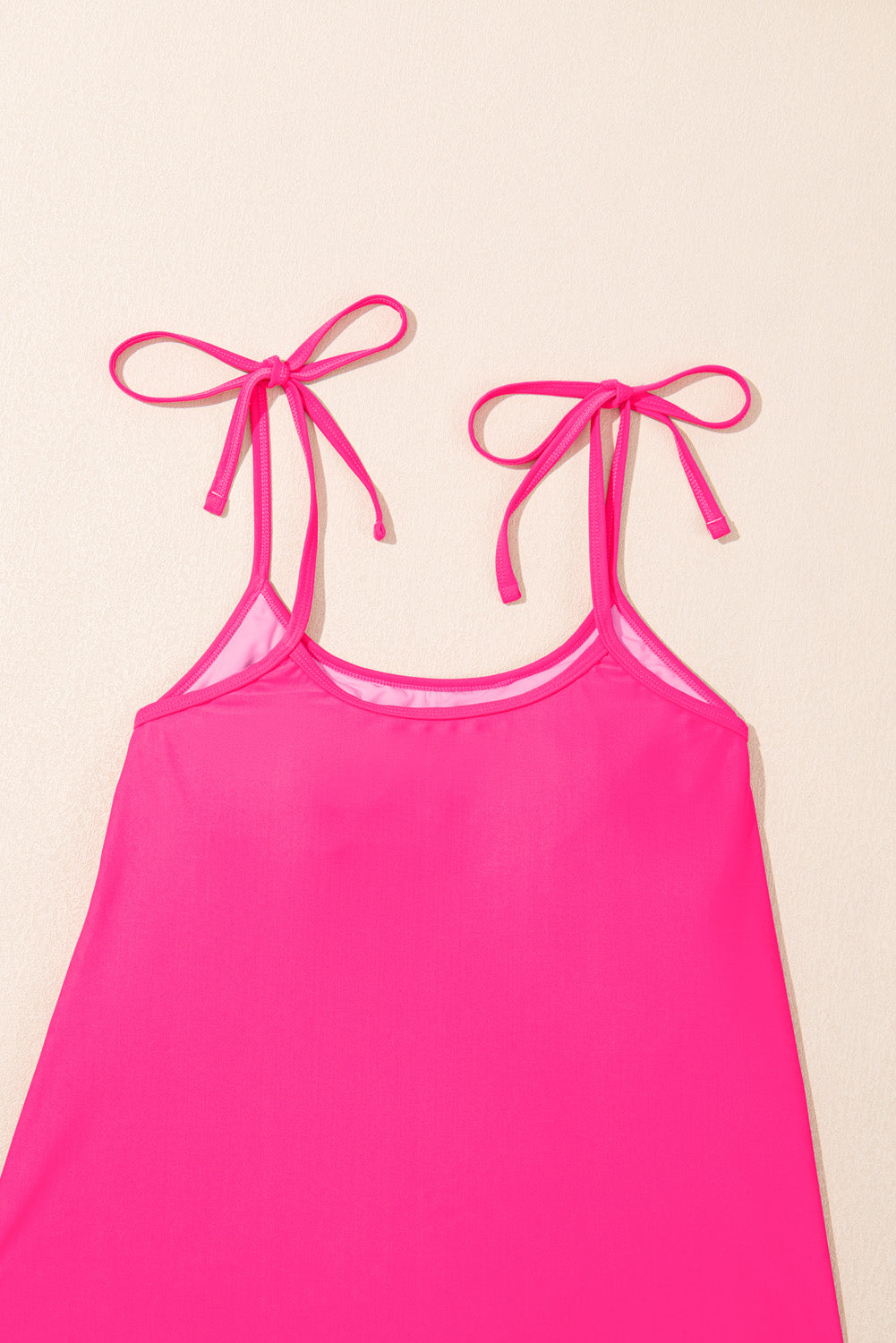 Tie Shoulder Floral Print Cute Tankini Set