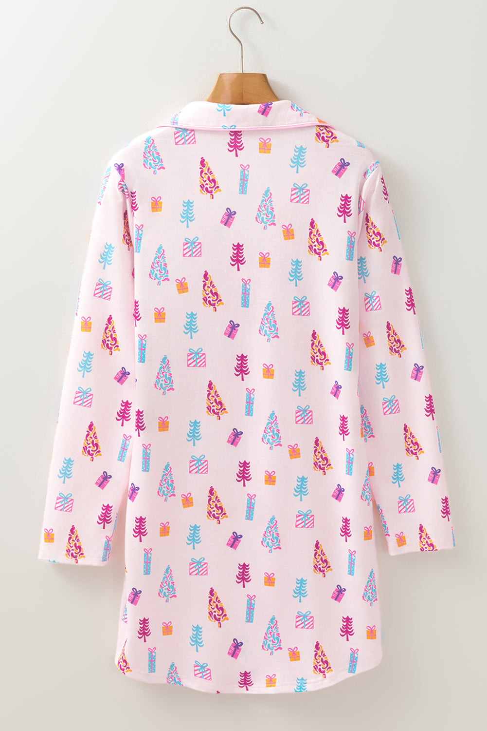 Twinkle Tree Christmas Tree Print Shirt Sleep Dress