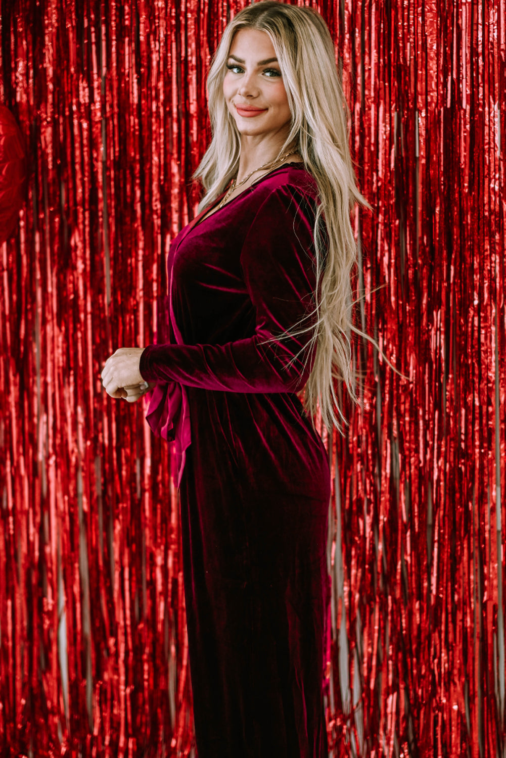 Women's Leg Jumpsuit Featuring Wide Velvet Cut out Back