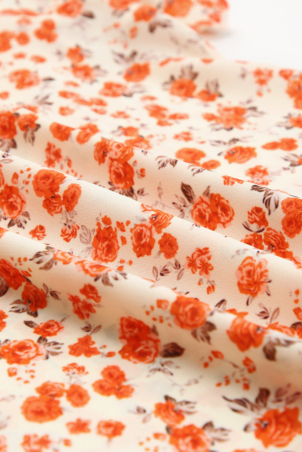 Blouse for Women Layered Flutter Sleeve Floral-Print