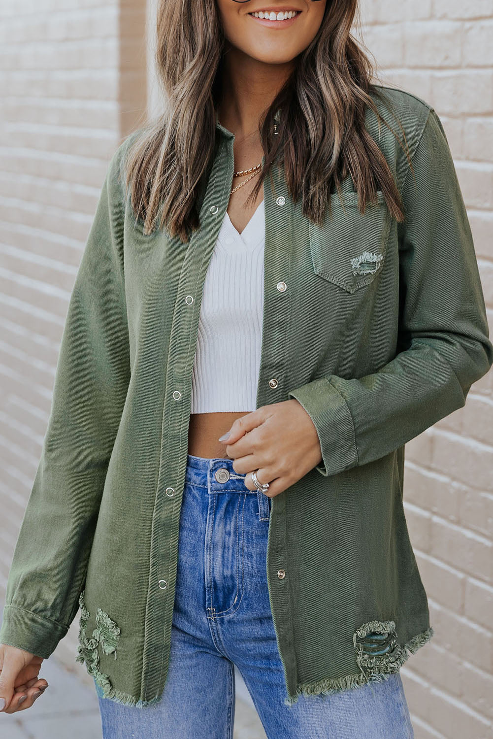 Ripped Denim Jacket