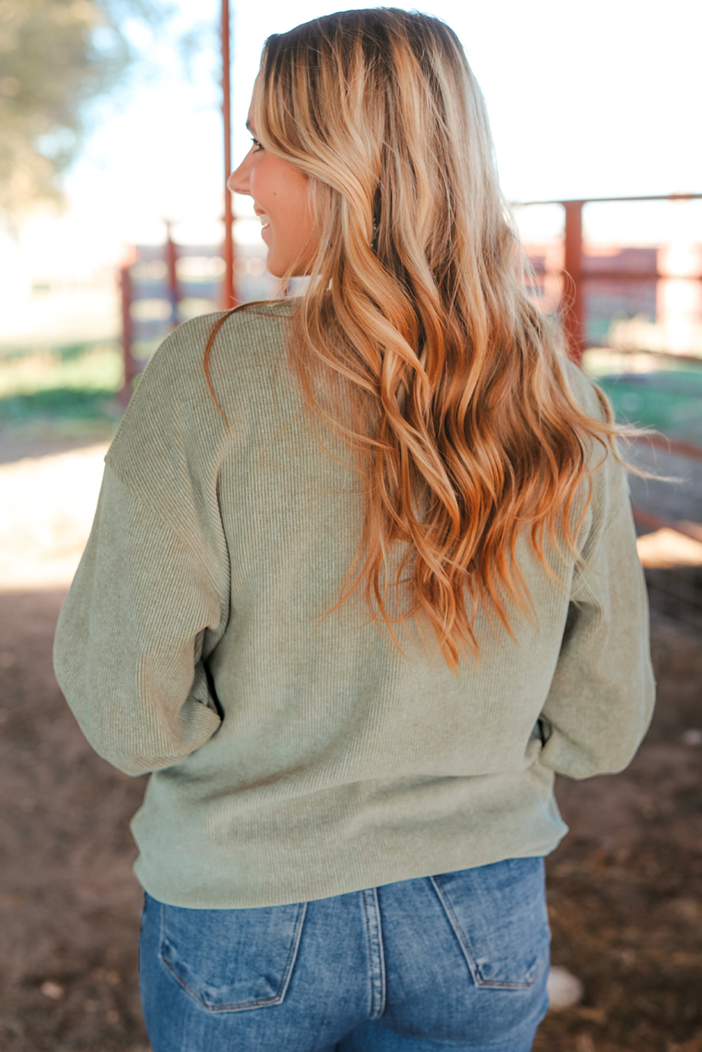 Women's Sweatshirt with Corded Oversized Jesus Cross
