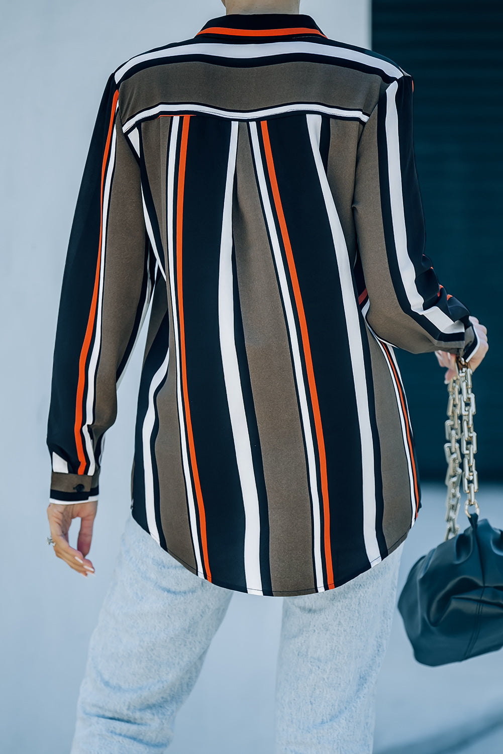Shirt for Women Contemporary Women Brown Striped