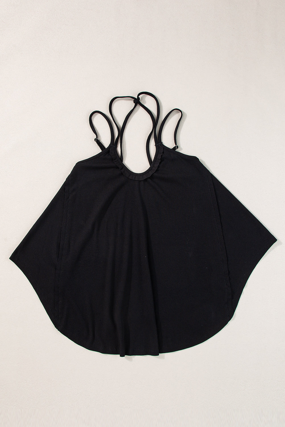 Women's Tank Top Featuring Double Straps Exposed Seam