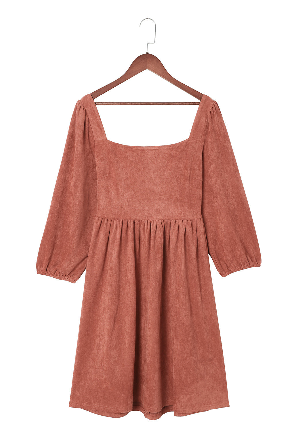 Women's Dress Featuring Sleeve Suede Balloon