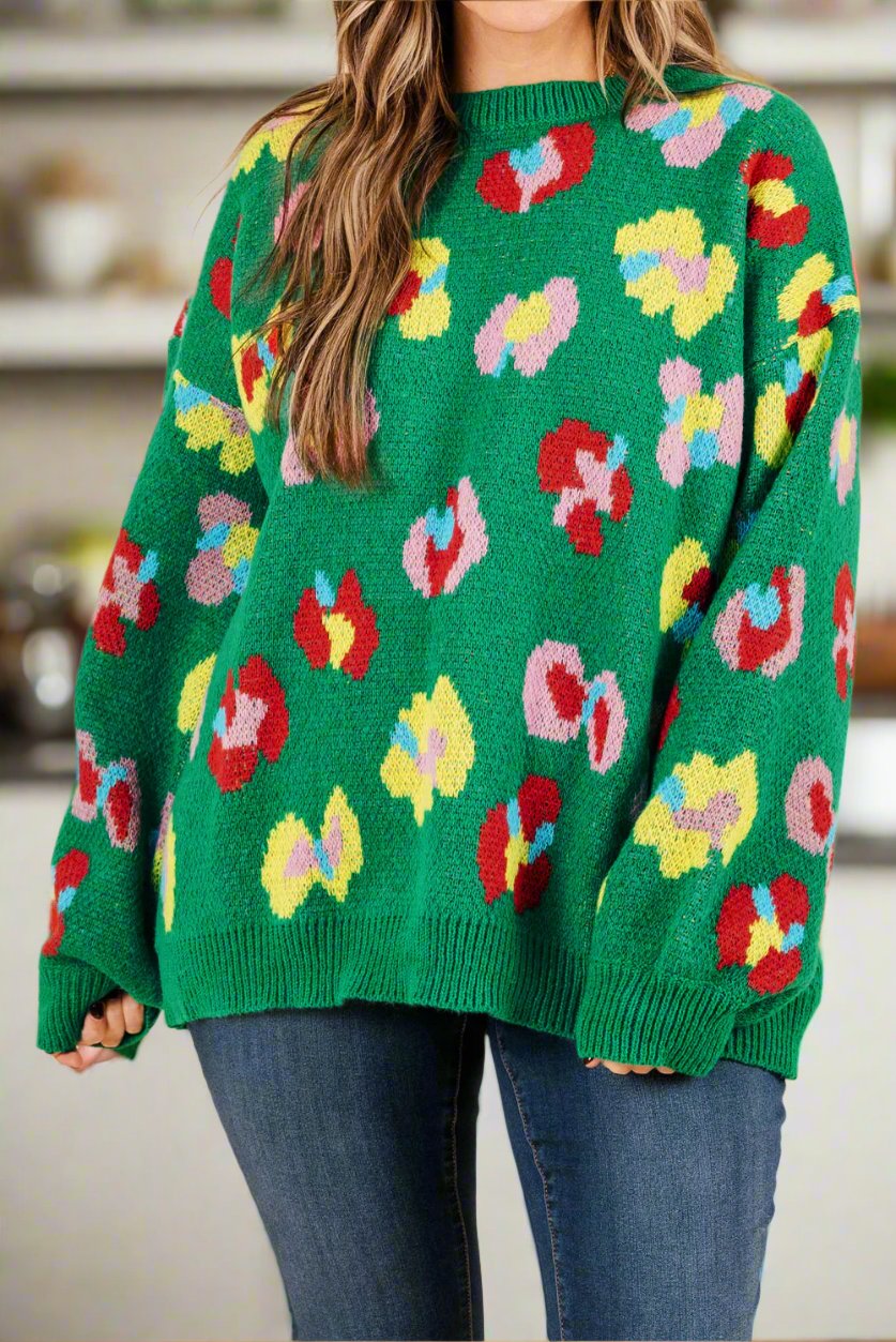 Women's Edge Plus Size Knitted Rib-Knitted Sweater