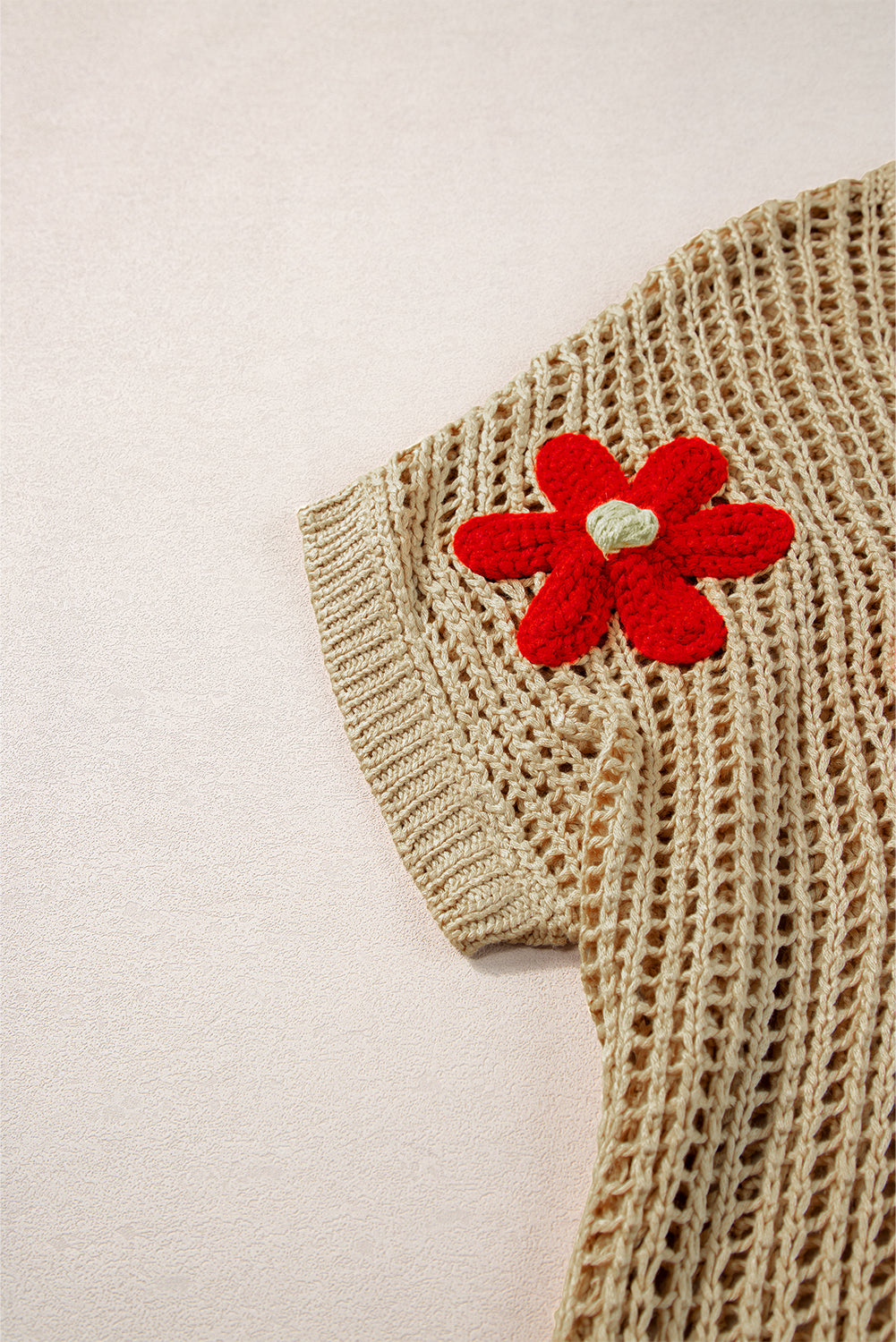 Crochet Flower Hollow-out Sweater