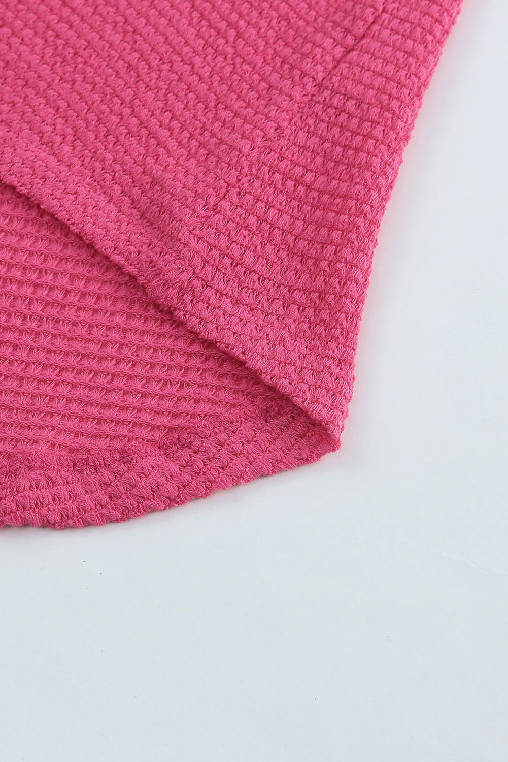Women's Shirt Featuring Waffle Knitted Button Up Everyday