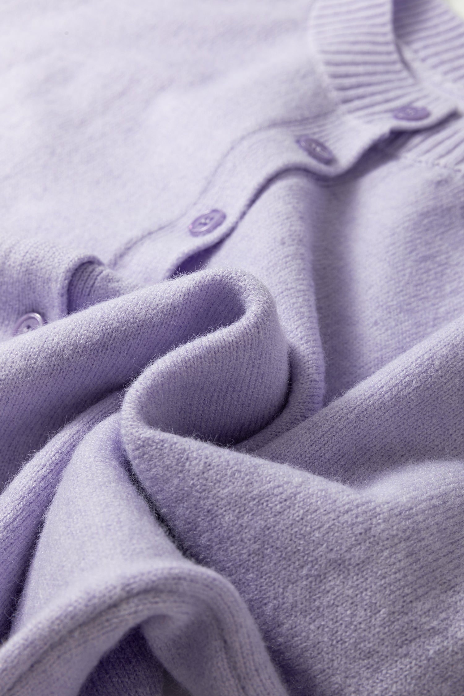 Lavendula Boxy 3/4 Sleeve Knit Button Down Cardigan Knit Top