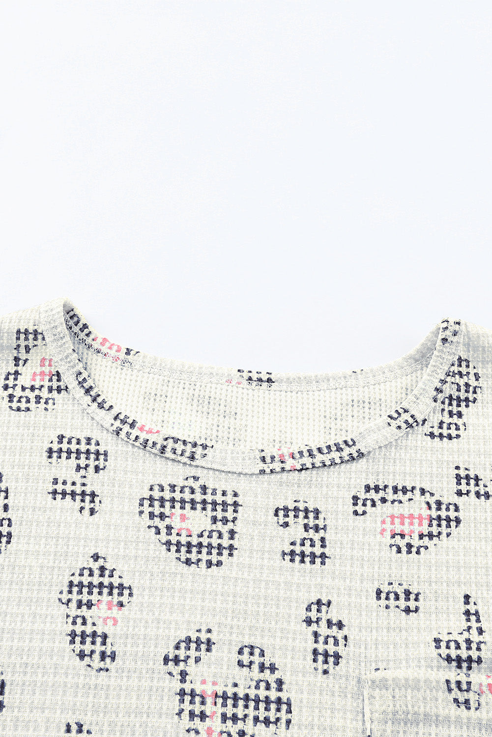 Women's Waffle Knitted Short-Sleeve Top