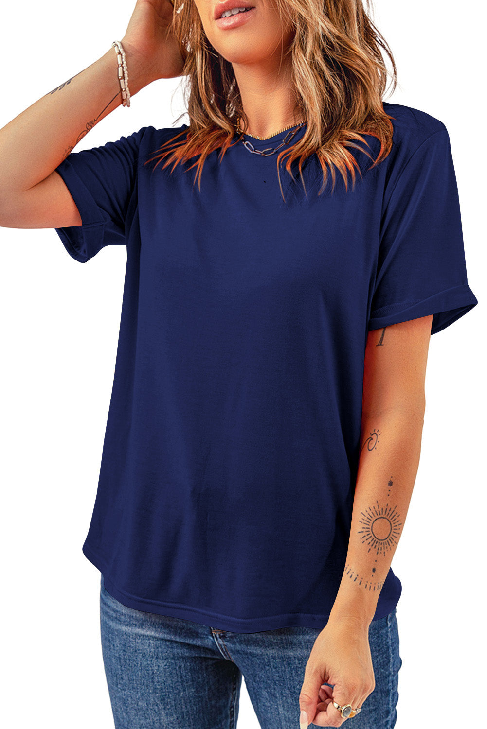 Women's Everyday Plain Crew Neck Tee