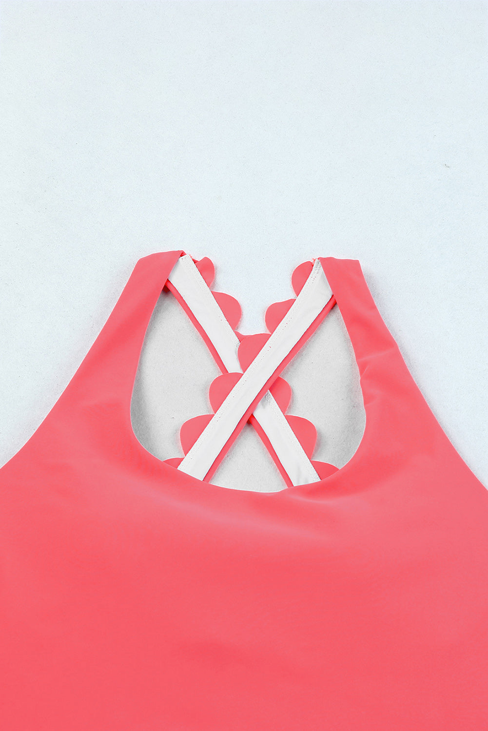 Women's Scalloped Cross High-Rise Bikini
