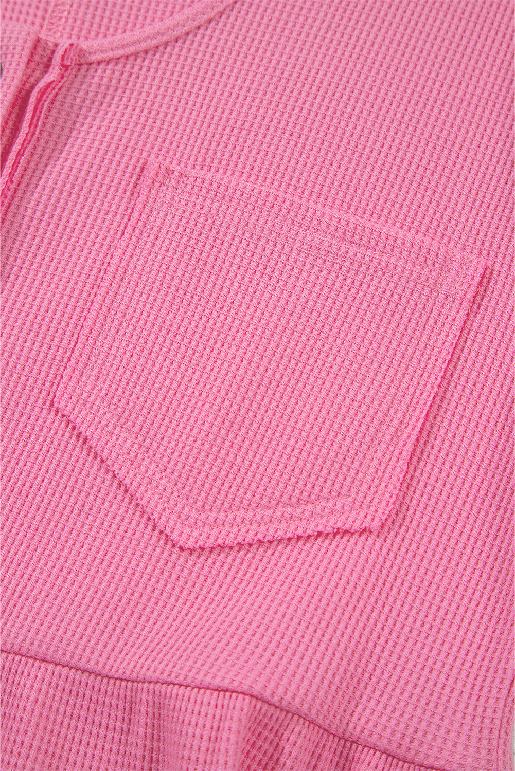 Cute Pink Waffle Textured A-line Tiered Sleeveless Dress