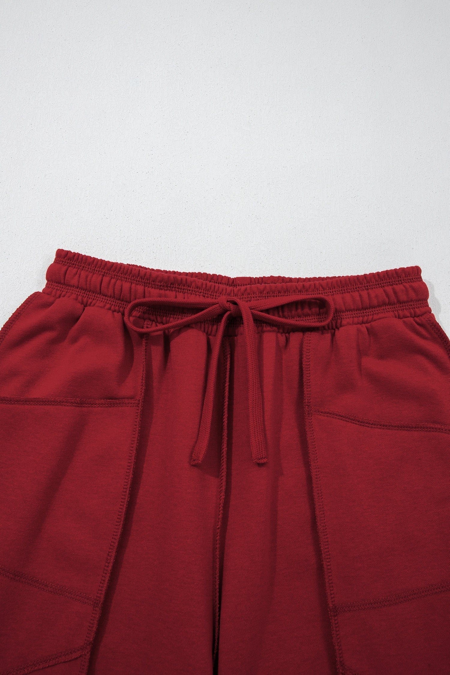 Racing Boxy Red Drop-Shoulder Tee and Barrel Pants Set