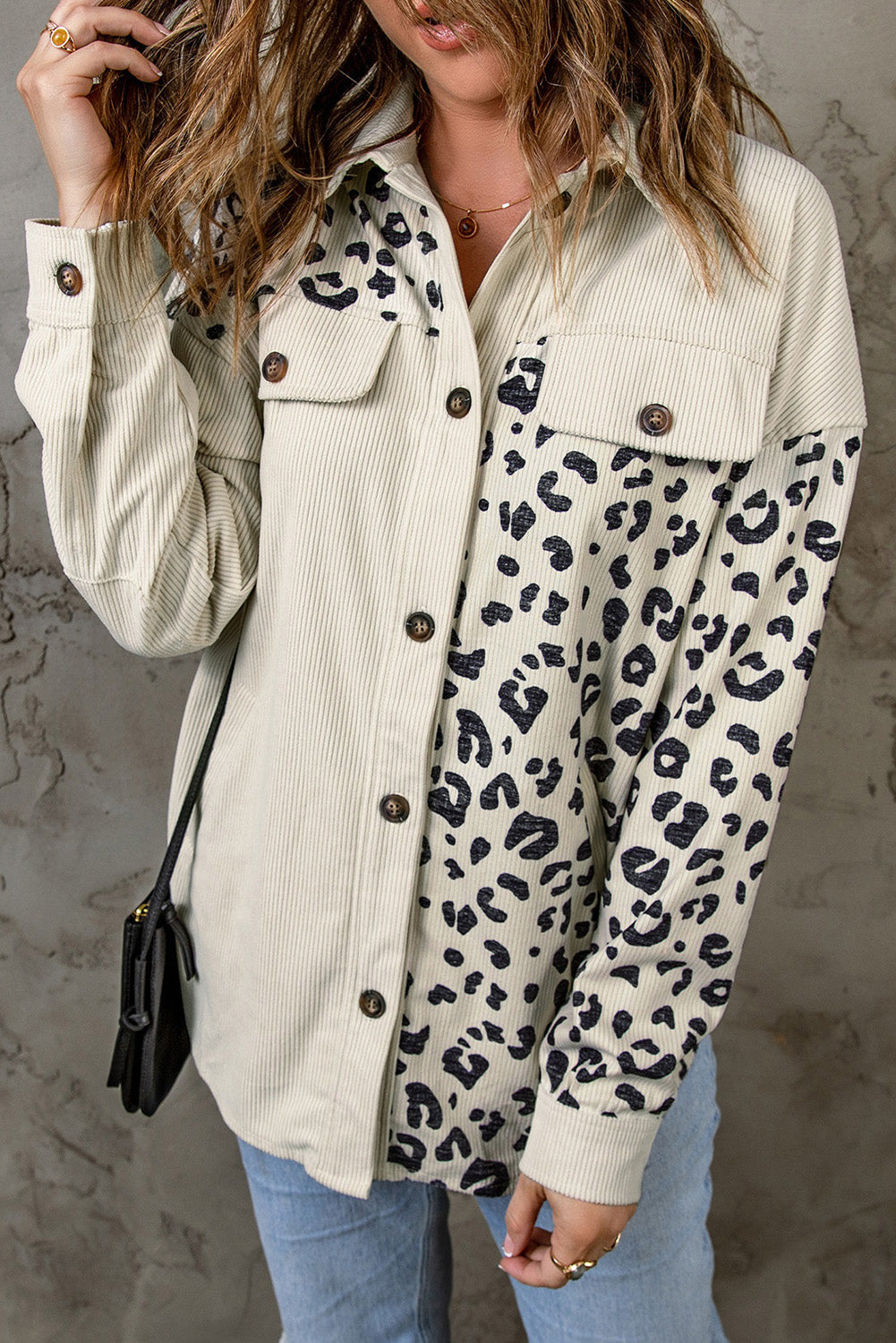 Jacket for Women Detail Pocket-Detail Cord
