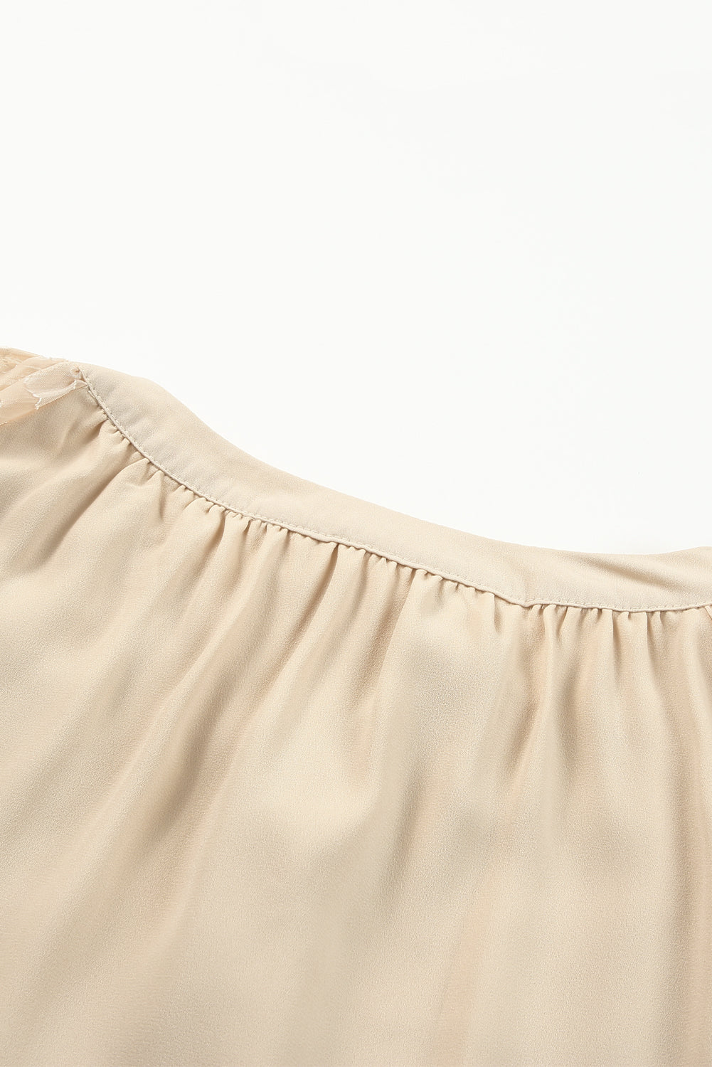 Women's Blouse Featuring Mesh Split Neck