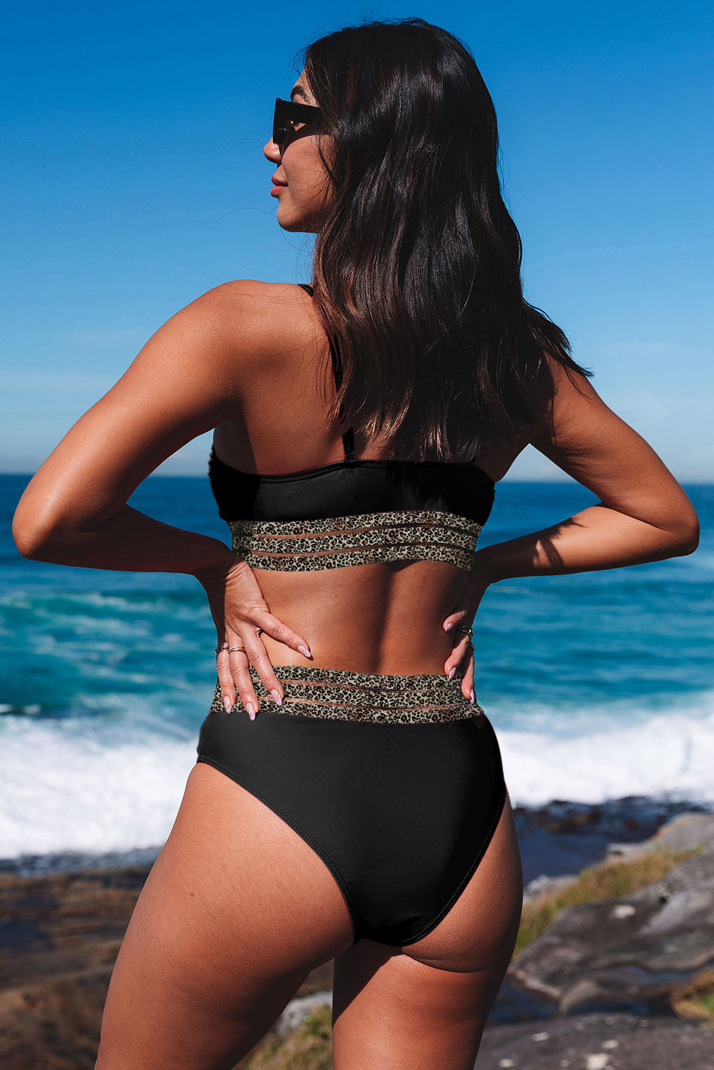 Swimsuit for Women Mesh Trim 2-Piece Bikini