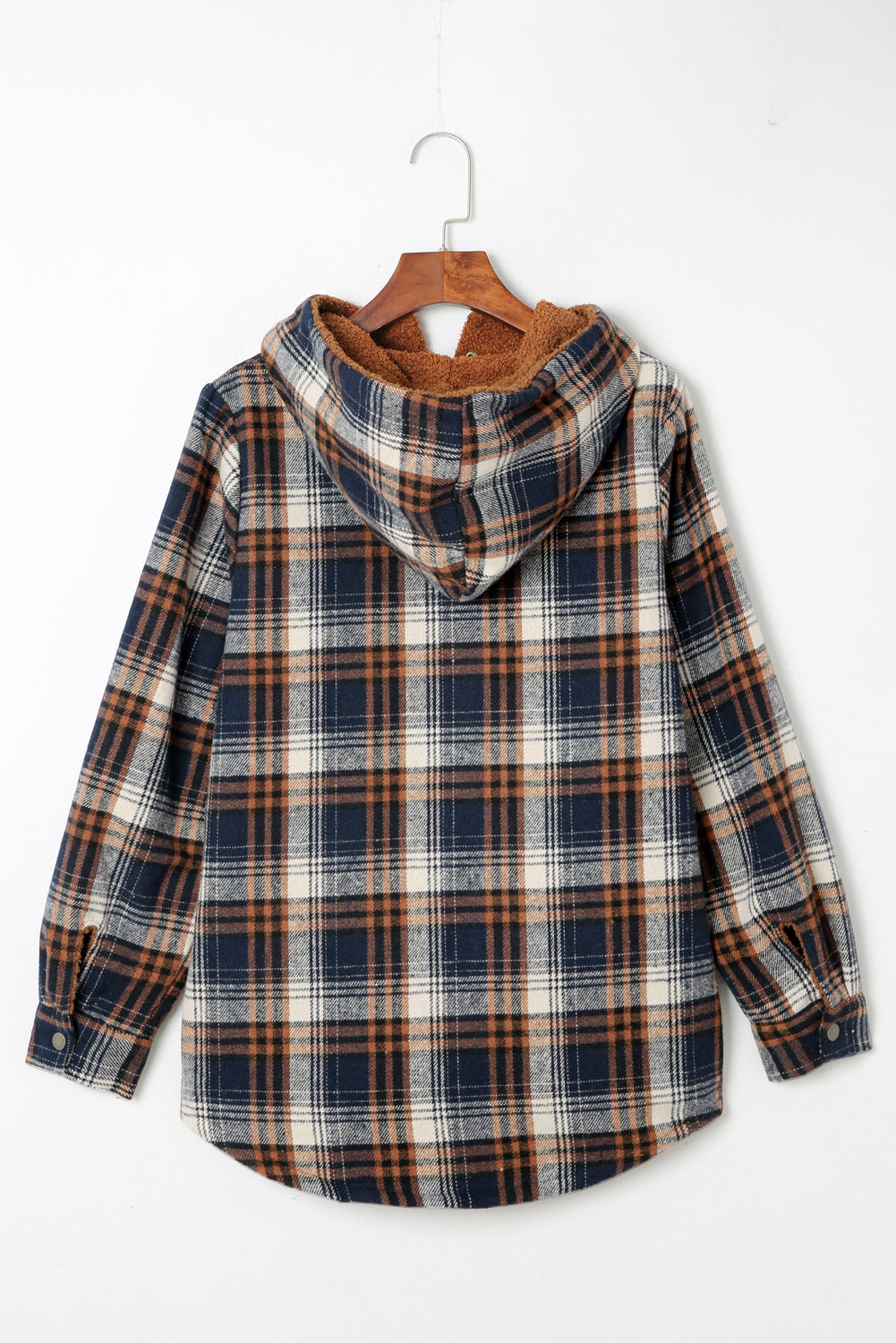 Shacket for Women Plaid Pattern Sherpa Lined