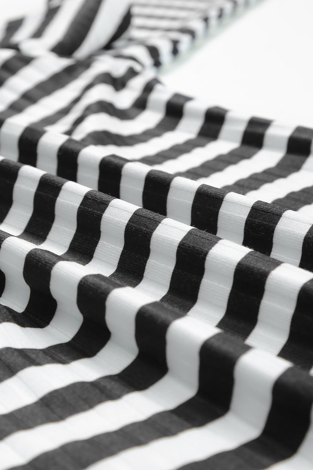 Women's Tee with Long-Sleeve Striped Textured Knitted