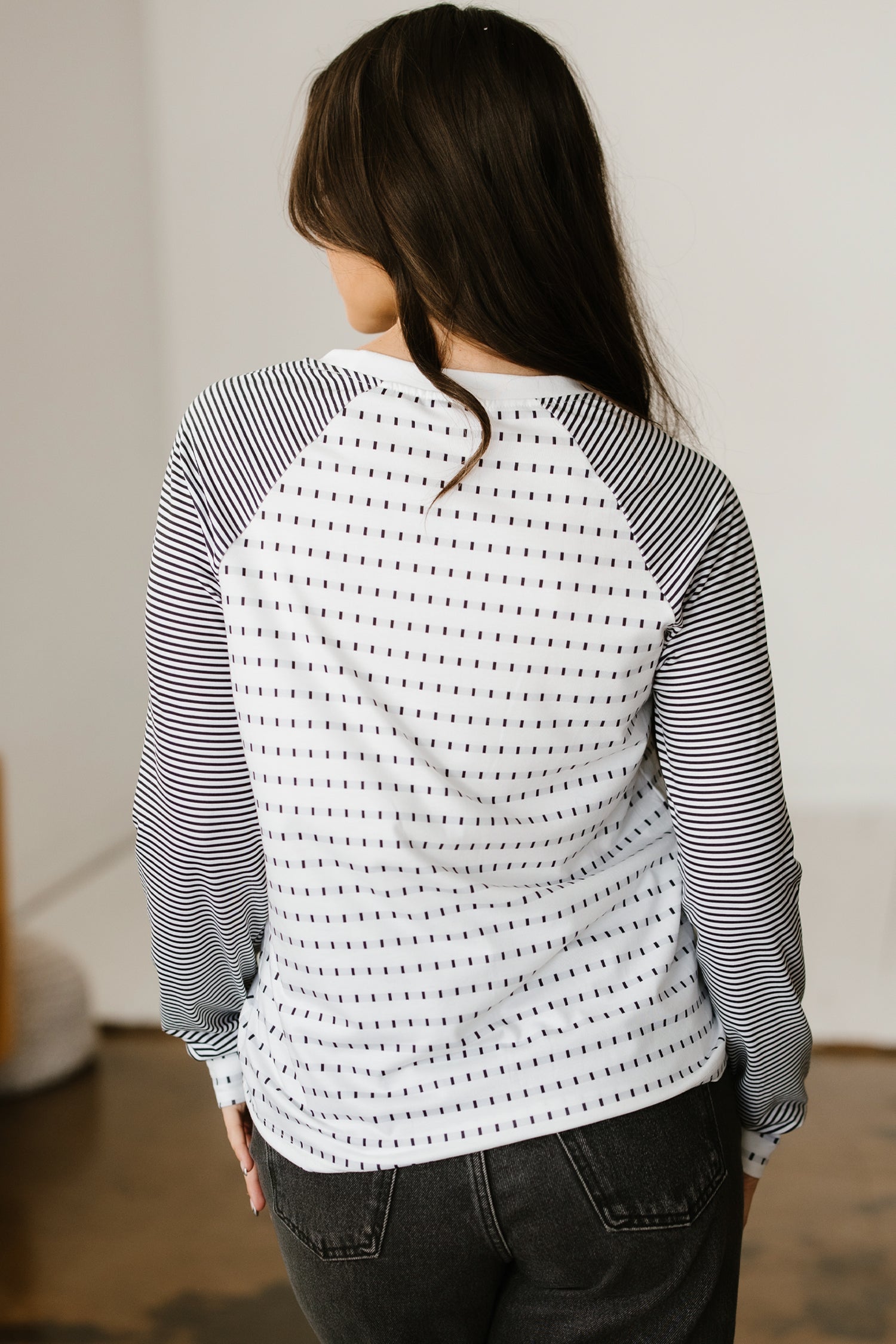Raglan Patchwork Long-Sleeved Tee
