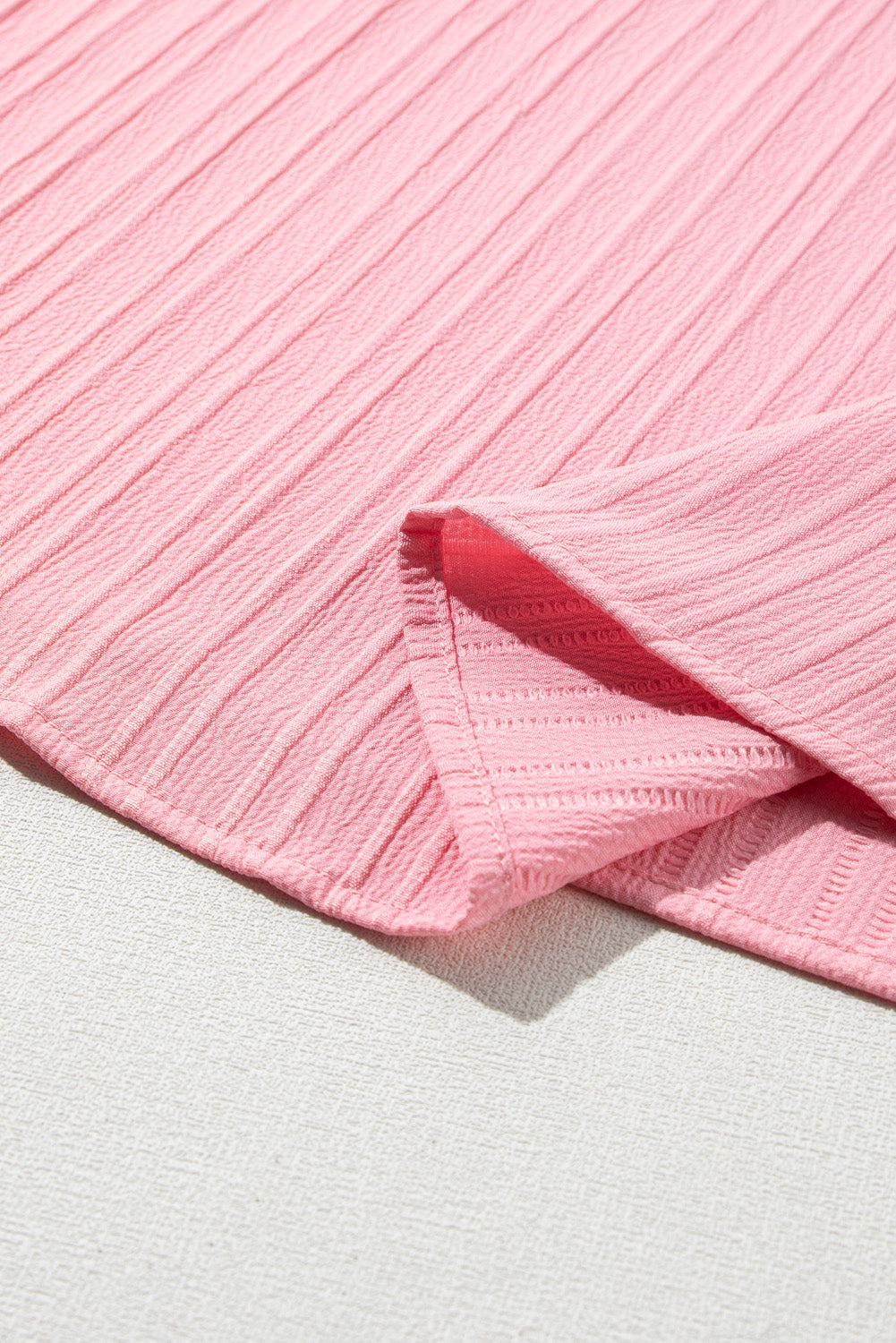Women's Blouse Featuring Ruffle-Trimmed Half Sleeve Plus